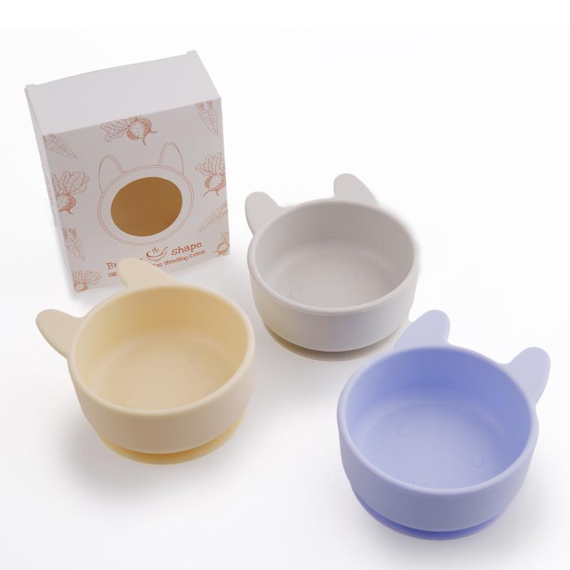 Silicone Suction Bowl for Children's Meals - Baby Feeding Cartoon Plate