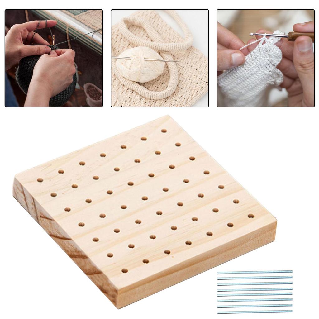 Blocking Board, Wooden Craft Crochet Knitting Board. Practical Tool for