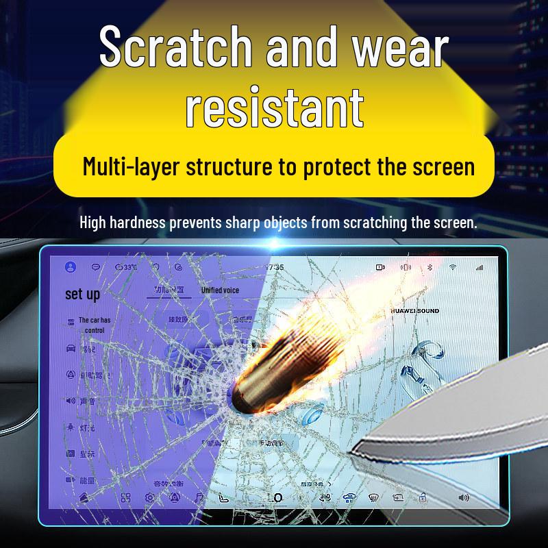 Qijing GT7 Central Control Tempered Film Screen Protector for 26 Car Navigation Models
