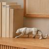 Artistic Animal Figurine 3D Geometric Cheetah Ornament, Durable PLA Modern Minimalist Sculpture, Office Desk Accessories Stone Texture Art Statue, for