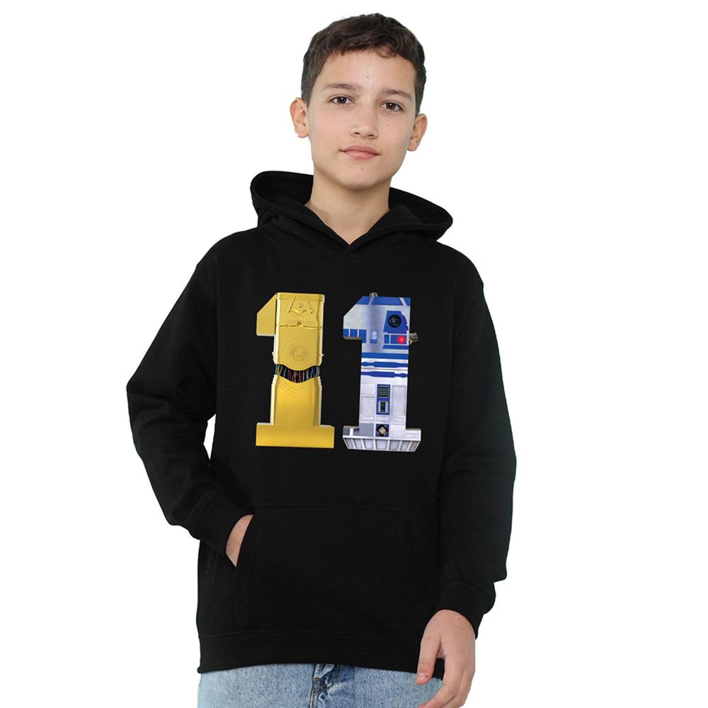 Star Wars Childrens/Kids C3PO R2-D2 11th Birthday Hoodie