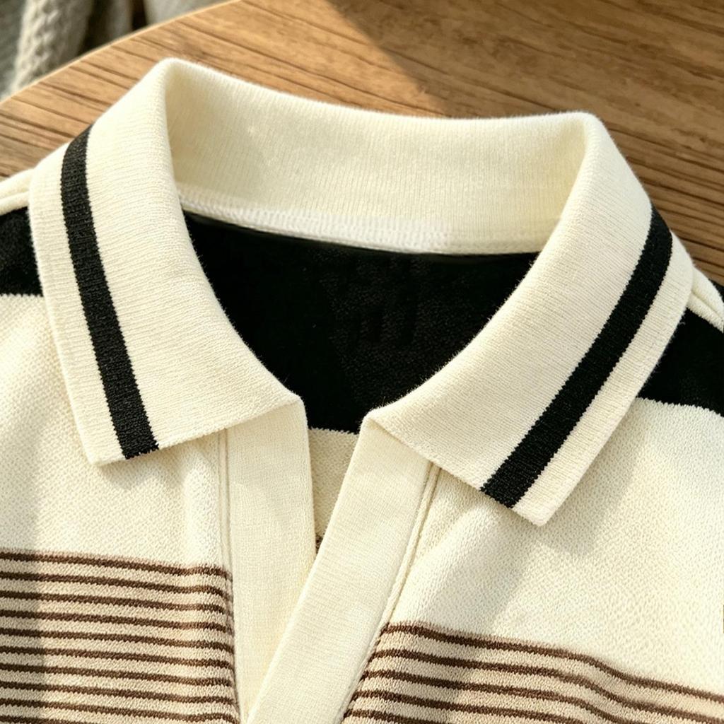 2026 Boys' Autumn Striped Polo Shirt & Cargo Pants Two-Piece Set - Stylish & Trendy