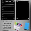 Erasable 3D Magnetic Acrylic Fridge Whiteboard Planner Notepad