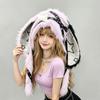 Punk Style Bunny Ear Hat Y2K Streetwear Star Print Ears New Design Faux Fur Hat