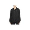 Nike Logo Print Effen Rits Hoodie Jas Dames Buitenkleding Zwart DM6416-010