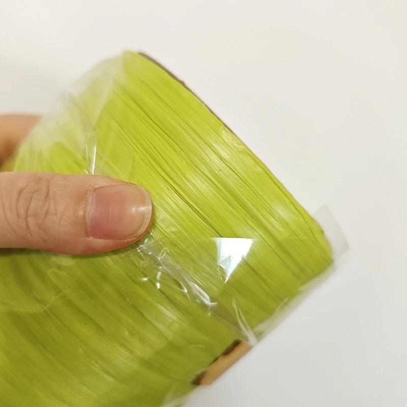 600M Raffia Strohgarn Häkelgarn für DIY Stricken Sommerstrohhut Handtaschen Kissen Handgeflochtenes Strohgarn