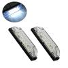 2PCS Red/ Yellow/ White/Green Light 6LED Truck Side Light Trailer Light LED Side Marker Clearance Turn Signal Indicator Lamp Bulbs 7