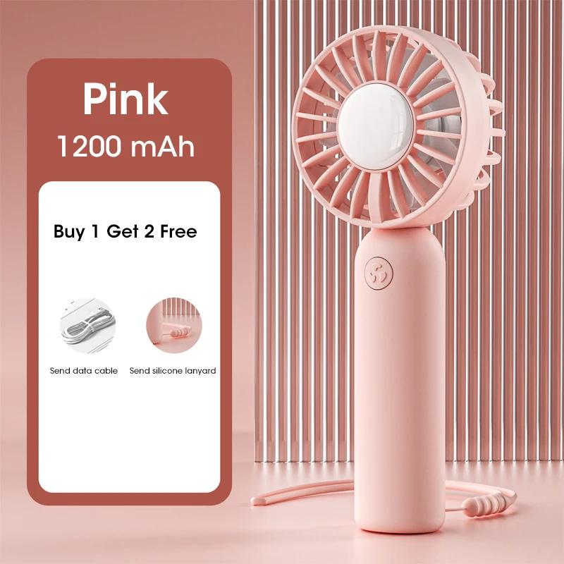 2025 USB Rechargeable Handheld Mini Fan 3-Speed Portable for Outdoor Office Desk Travel Summer