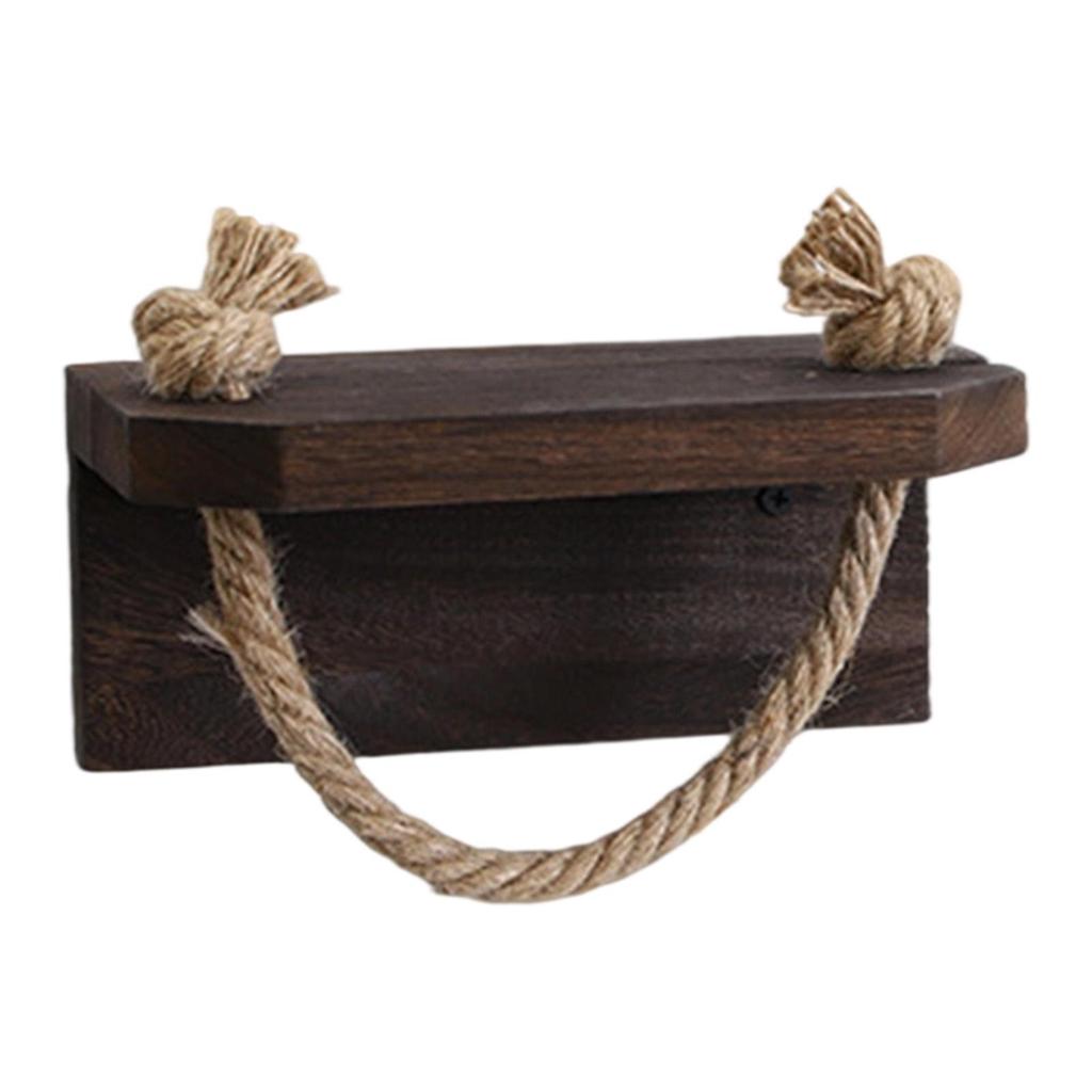 Toilettenpapierhalter mit Ablage, Multifunktionale Wandmontage, Holz-Waschraum-Organizer für Studentenwohnheim