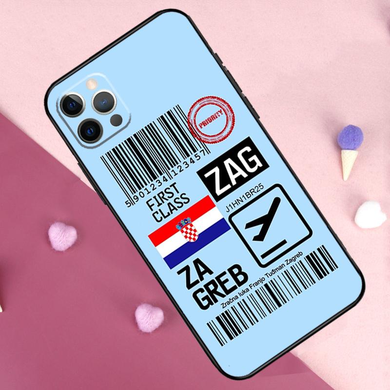 Croatia flag Phone Case For iPhone 17 Pro Max 14 15 16 Plus 11 Pro Max 12 13 Mini 16e 17 Air Back Cover