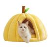 Pumpkin-shaped Pet Bed for Cats and Dogs, Providing a Cozy, Secure Sleeping Space and Hiding Spot.