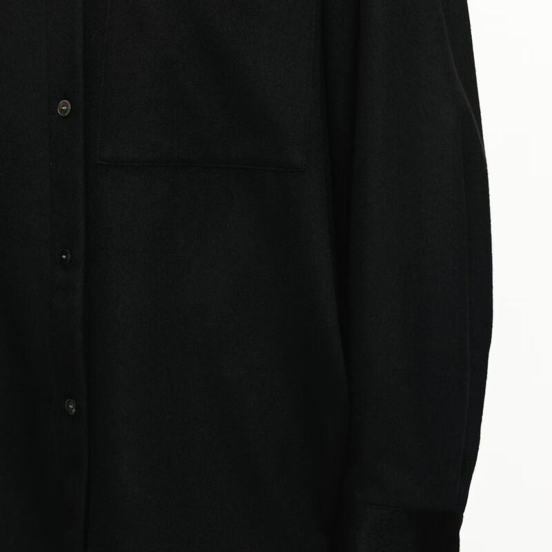 JNBY Women's 2024 Winter Wool Blend Shirt Collar Coat