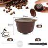 KALOLINNA Coffee Capsules, Suitable for Dolce Gusto, Set of 6, Reusable Coffee Filters, Compatible with Dolce Gusto, Easy To Carry, Includes Brush