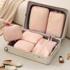 6Pcs/Set Washable Luggage Compression Bag Dampproof Packing Cubes Set  Wardrobe Organization