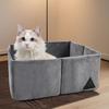 Polyester Pet House Warm Thick Velvets Thermal Cats Bed For Indoor Kitten Quick Assembly Compacts Storage Design
