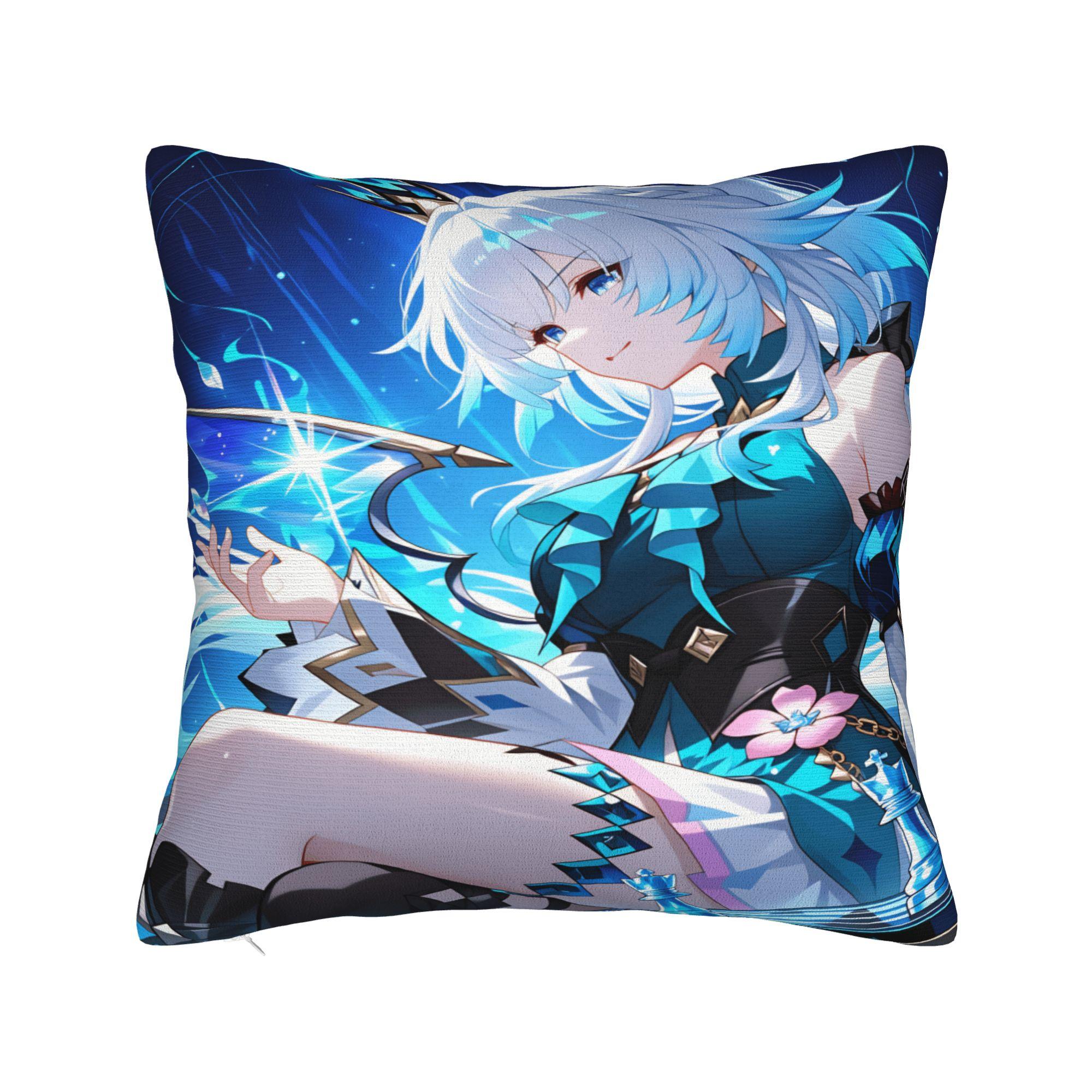 G-Genshin I-Impact Наволочка Мягкая наволочка Милый забавный чехол для подушки Для дивана Автомобиля Домашнего декора 12x12Inch