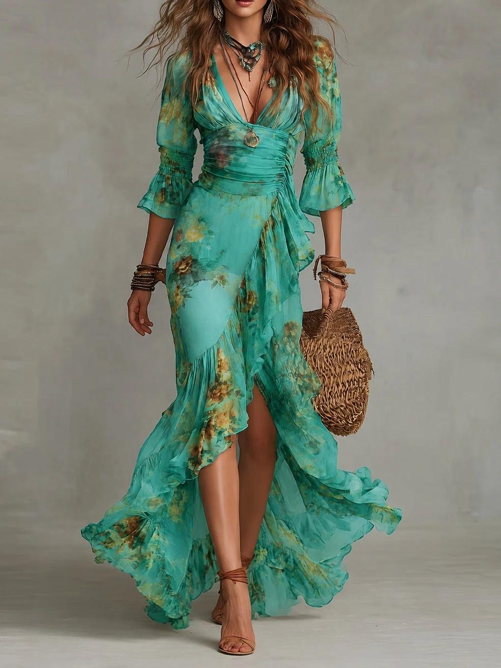 Summer, European and American style printed
