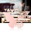 20pcs Butterfly Shape Wedding Hollow Name Place Cards For Wine Glass Table Decoration(Pink)