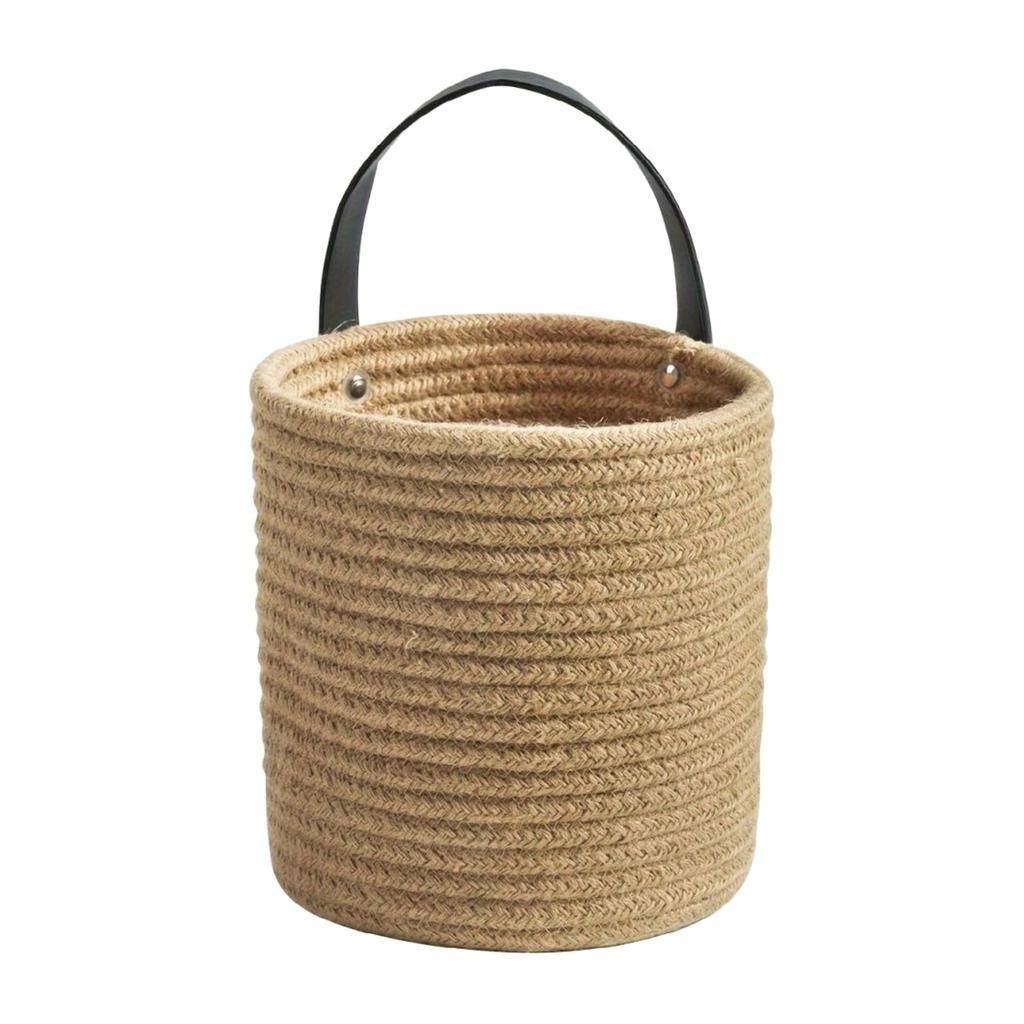 Multipurpose Cotton Rope Woven Hanging Basket Set For Wall Decoration And Storage In Living Room Or Bathroom