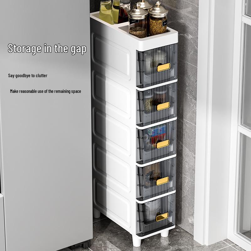 Waterproof Ultra-Narrow Storage Cabinet for Bathroom, Kitchen, and Refrigerator Gaps