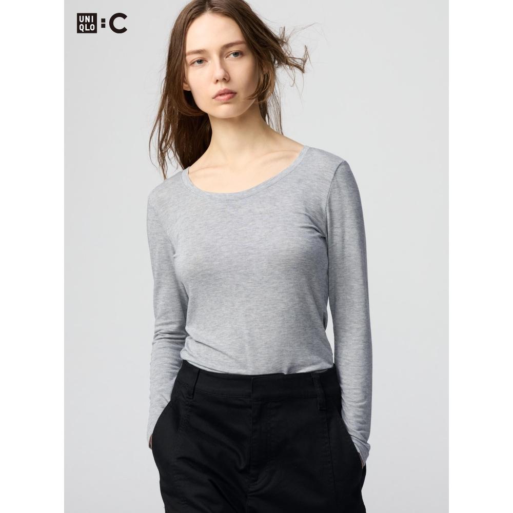 Uniqlo HeaTTech Cashmere Blend U Neck T  Long Sleeve  exTra Warm