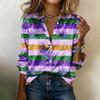 Women's Shirt Blouse Print Button Long Sleeve Casual Basic Shirt Collar Regular Top