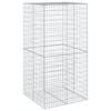 Gabion with Lid 100x100x200 Cm Galvanized Iron