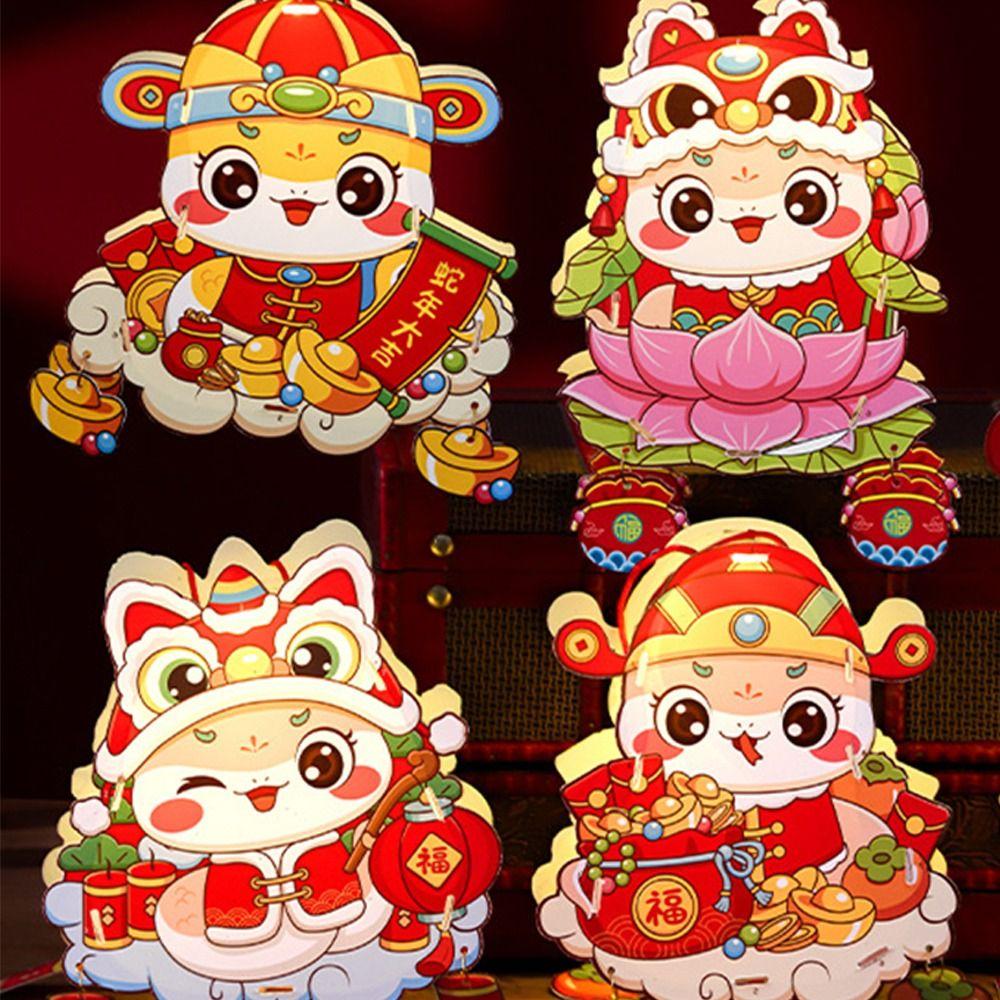 PVC Chinese Snake Year Portable Lantern Cartoon Spring Festival Lantern  Lantern Festival