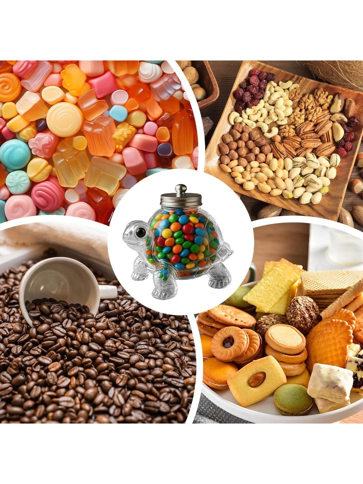 

Animal Shape Candy Jar, Cute Airtight Canister with Lid for Chocolate, Nuts, Coffee Pods, Kitchen & Dining Decor