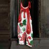 Women's Independence Day Print Jumpsuit, Casual Loose Fit Vintage Cotton Linen Overalls for 4th of