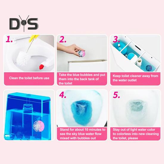 10Pcs Toilet Tank Cleaner Tablets Two-Color Automatic Toilet Bowl Cleaners Long-Lasting Deodorizers Scent Toilet Block