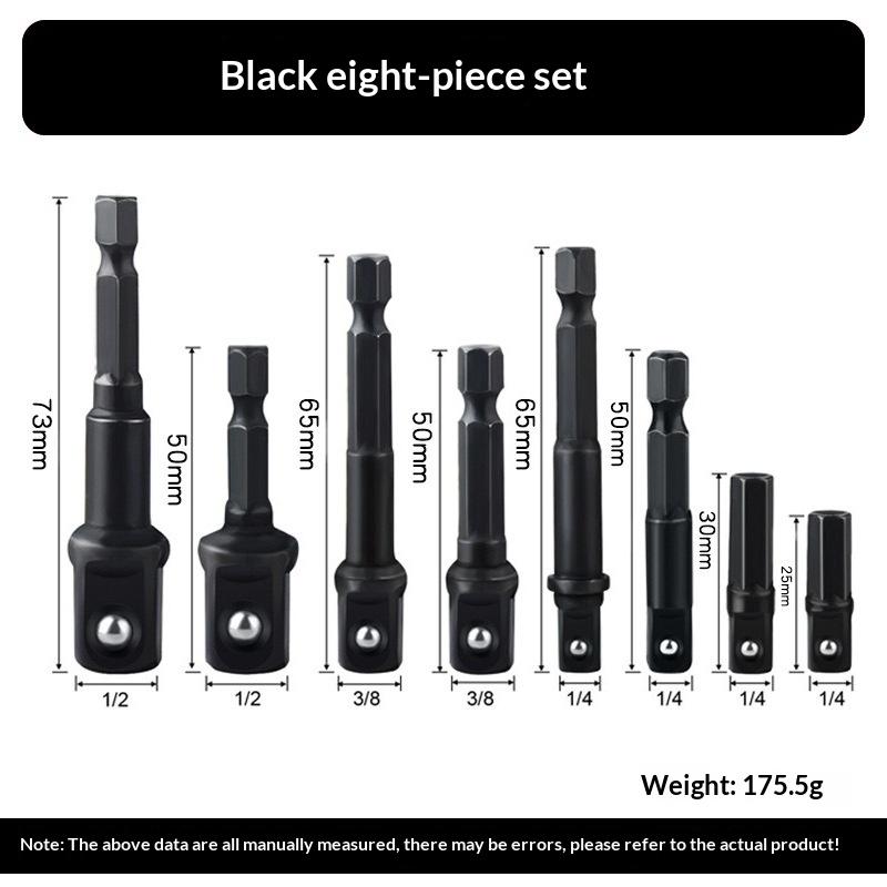 Texture1 Set 1 4 Drive Impact Socket Adapter Reducer Square Socket Drill Bit Bar Adapter Durable Steel for Garage Mechanics