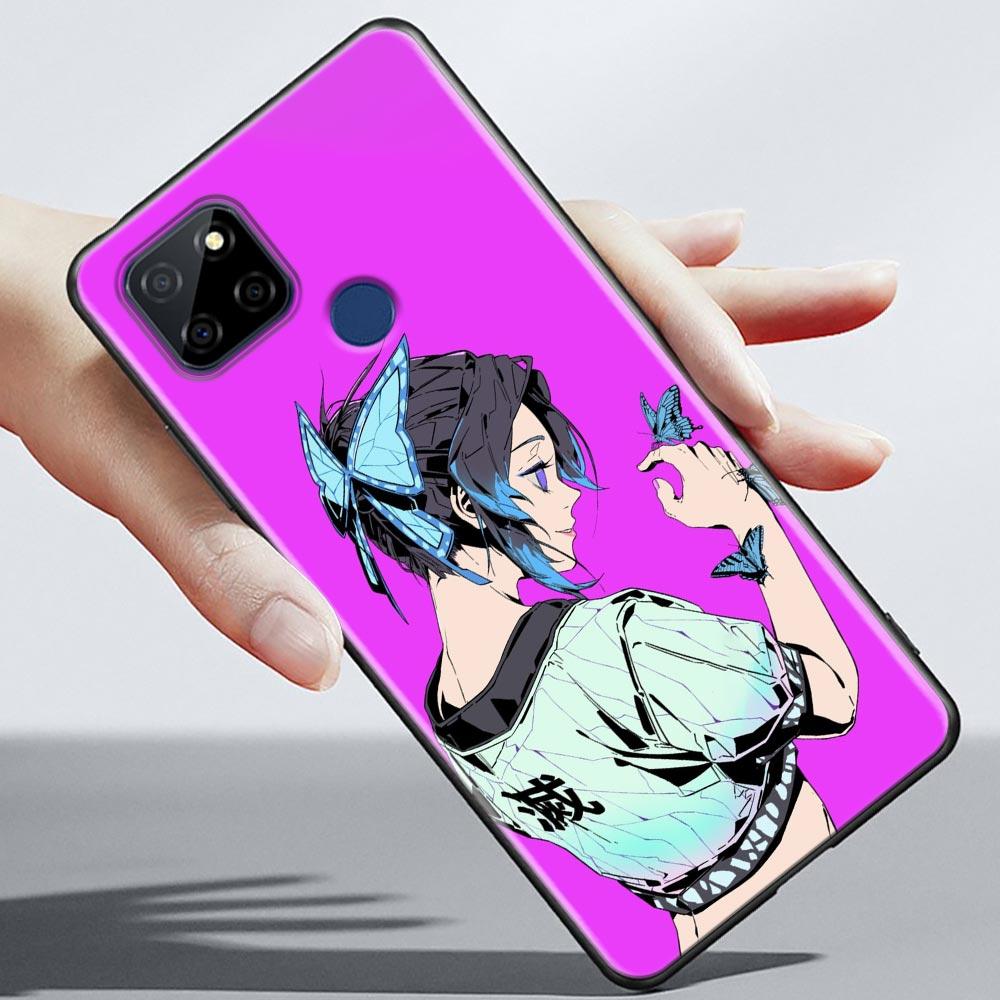Demon Slayer Japan Anime Fashion Phone Case For OPPO Realme 5 6 7 7i 8 8i 9 9i V25 F9 F17 F19 5G 4G Pro Narzo Speed Black Cover