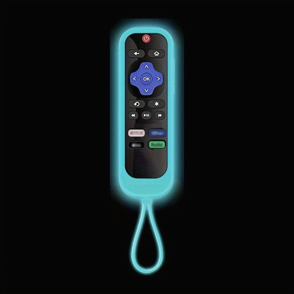Luminous Glow Silicone Universal Remote Control Protective Cover for TCL for Hisense for Roku TV Remotes Remote Protective Cover синий