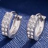 Luxury Cubic Zirconia Gold Color Zircon Hoop Earrings For Women Luxury Circle Crystal Girls Party Zircon