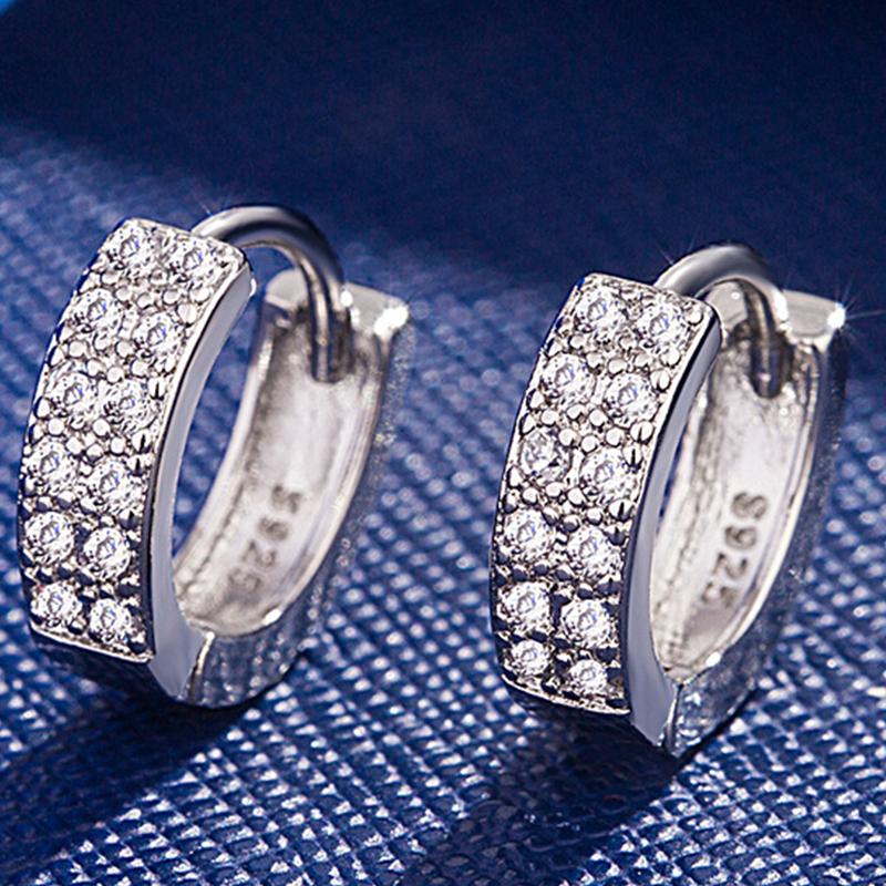 Luxury Cubic Zirconia Gold Color Zircon Hoop Earrings For Women Luxury Circle Crystal Girls Party Zircon