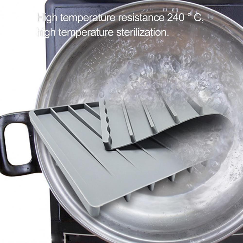 Silicone Dish Drying Mat Heat-resistant Dish Drain Pad Eco-friendly Washbasin Dry Mat  Sink