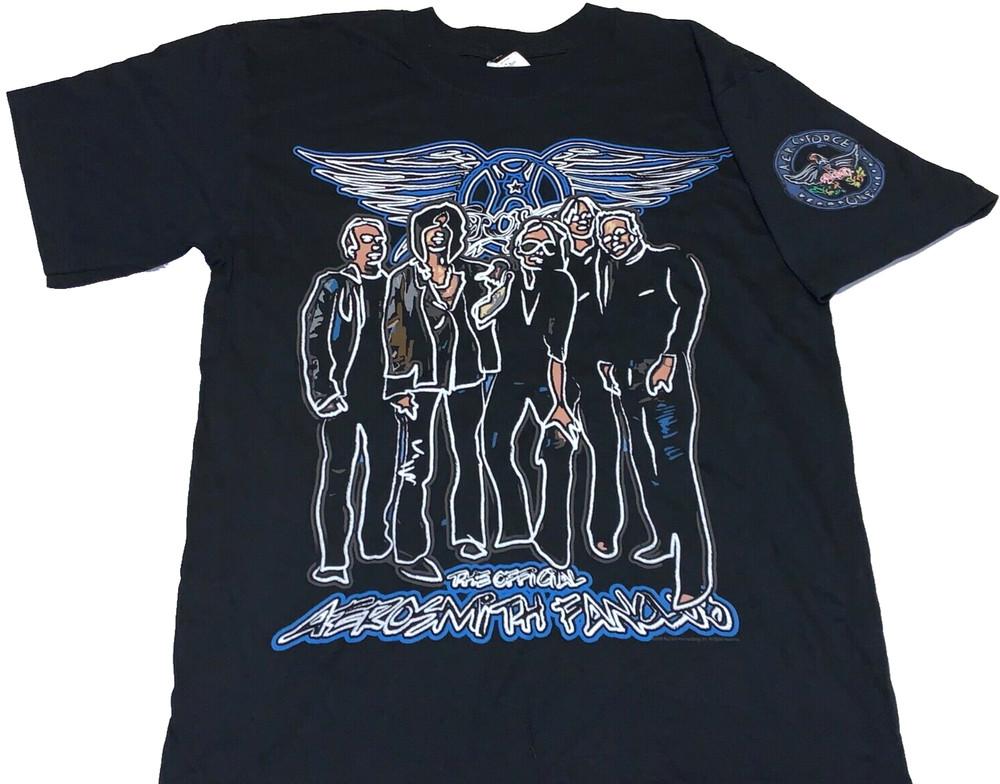 Редкий! Винтажная футболка Aerosmith Fan Club Джо Перри Стивен Тайлер Новая! Новая с биркой, размер M, унисекс, футболка XL