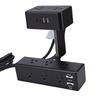 Dual Layer Desk Clamp Power Strip 12A 1500W 13 AC Outlets 2 USB A 2 USB C Ports Edges Mount Power Strip with 2m Cord