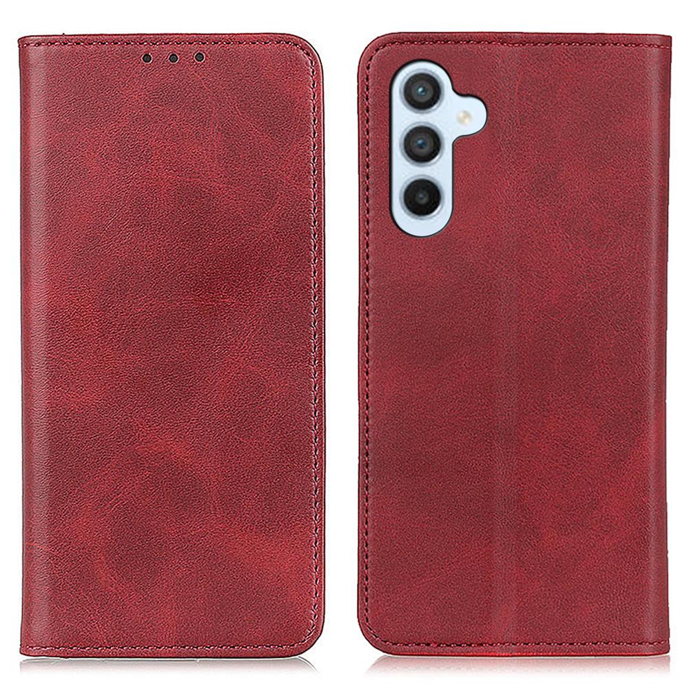Für Samsung Galaxy S26+ Hülle Rindsleder-Textur Spaltleder Klappbrieftasche Handyhülle