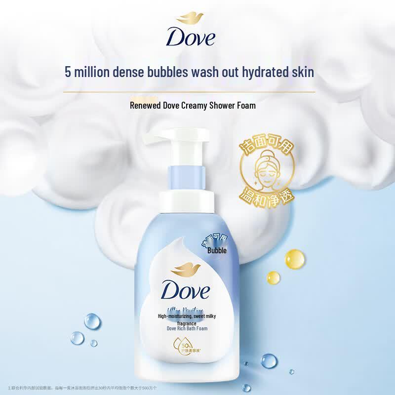 Dove Sweet Milk Scent Moisturizing Foam Body Wash