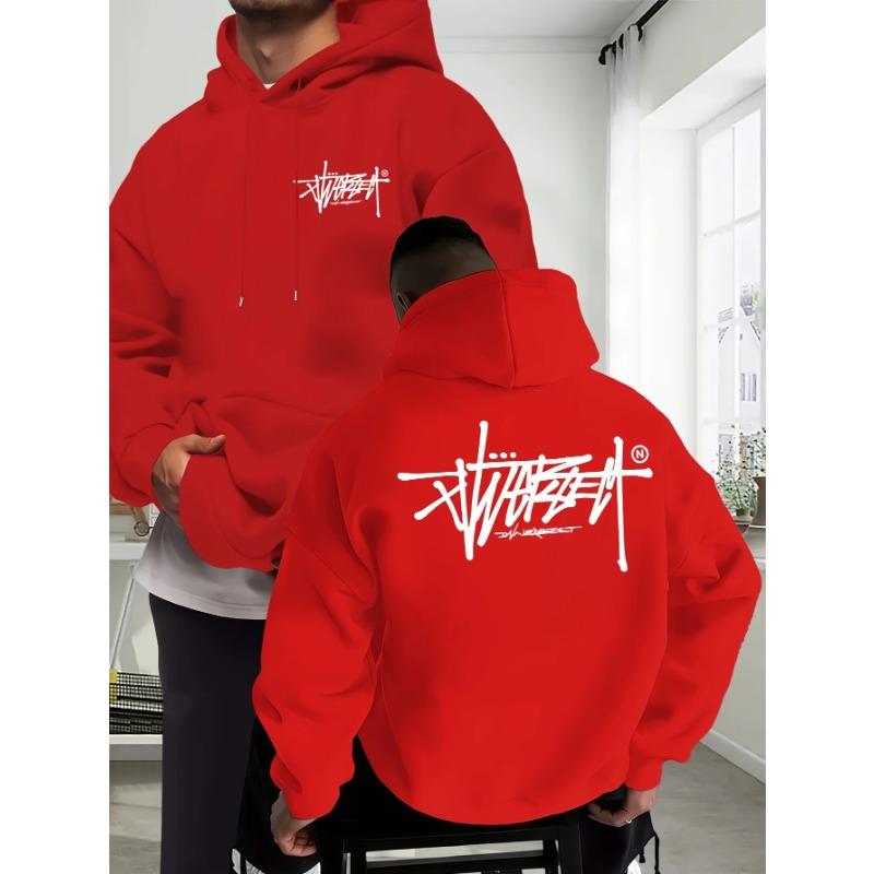 Sudadera con capucha de letras de graffiti para hombre y mujer, para exteriores, callejera, hip-hop, vacaciones, fitness, holgada, deportiva, para pareja, otoño, invierno, manga larga