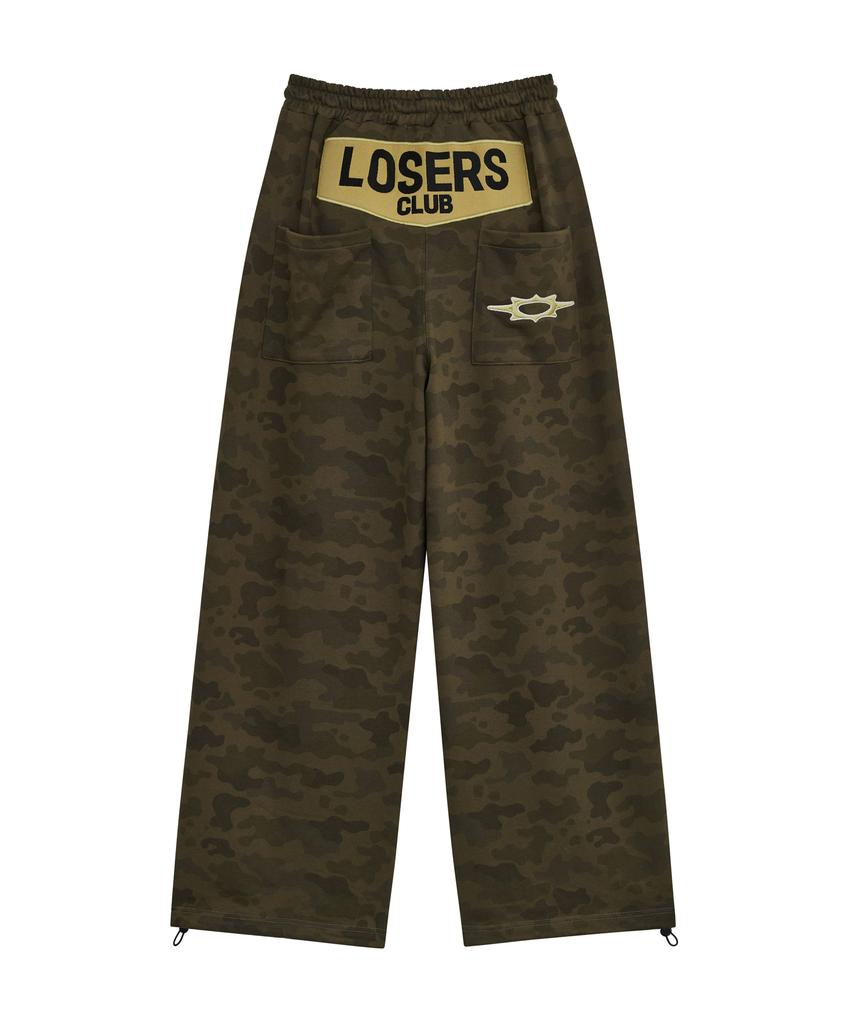 Lujeoseukeulleob Gummy Smile Club Wide Sweatpants Camo