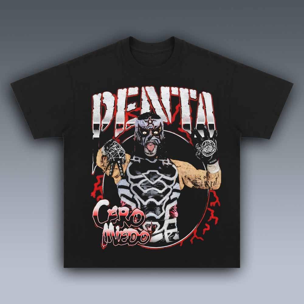 T-shirt Uomo Donna Stampa Retro Penta Zero Miedo Fan di Wrestling Libre Abbigliamento Casual Streetwear Cotone Manica Corta Top