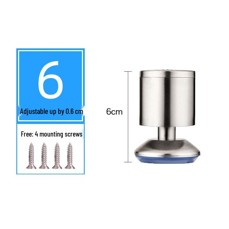 Adjustable Ultra-Thick Black Stainless Steel Furniture & Cabinet Feet