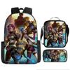 Battle of the Twin Cities Arcane Children's School Bag Pencil Case Backpack Elementary School Cartoon Backpack Three-piece Set