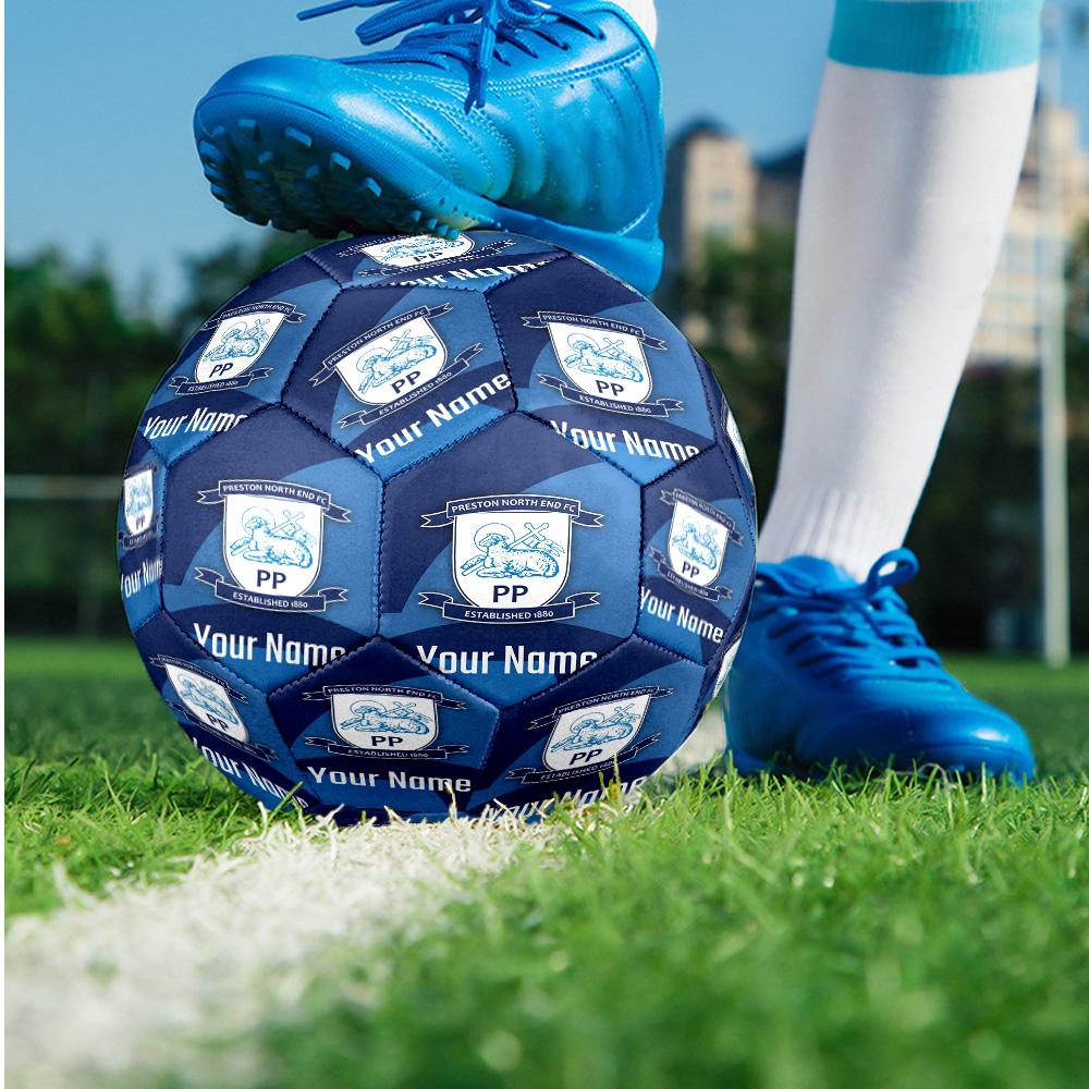 Preston North End Fashion Size 5 Football Wearproof Non‑Slip Soccer Ball For Sports Training Entertainment Use