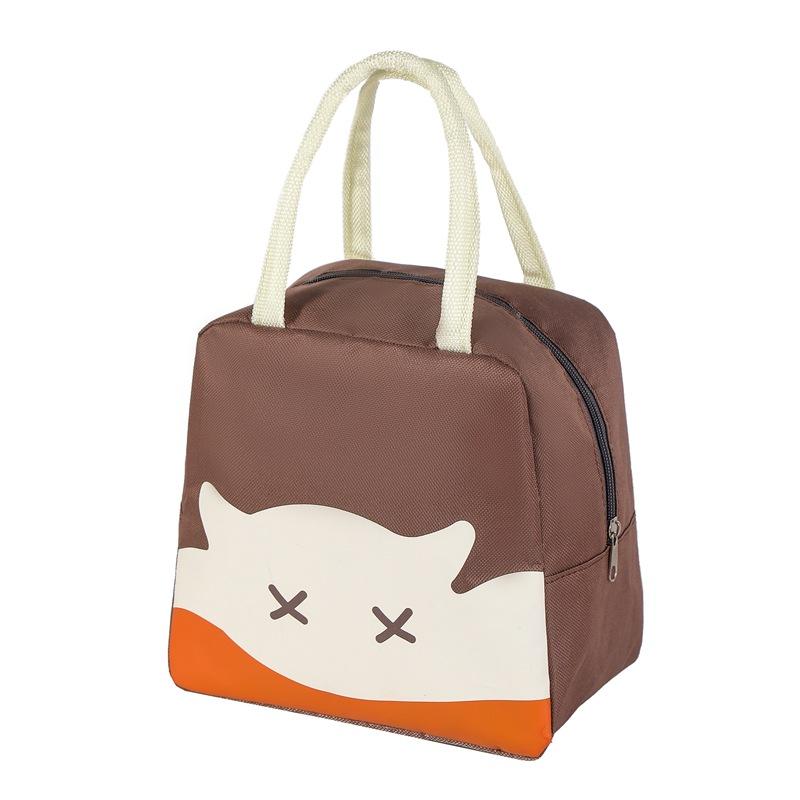 

Симпатичная термоизоляционная сумка переносная коробка для завтрака термоизоляционная сумка алюминиевая фольга офисные работники приносят рис сгущенный круглый студенческий обед бенто сумка 23*14*22cm