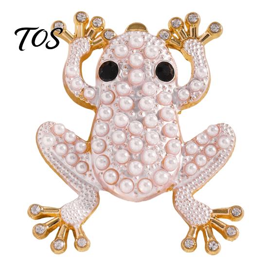 Funky Toad Earrings Frog Jewelry for Women, Rhinestone Stud Earrings, Sparkly Cute Niche Aesthetic Accessories Animal Brooch Pin, Vintage Boho Summer