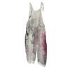 Women's Jumpsuit  Print Casual Loose Vintage Shoulder Strap Cotton Linen